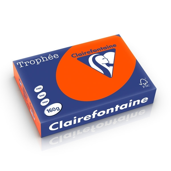 Clairefontaine cardinal red A4 coloured paper, 160gsm (250 sheets) 1021C 250255 - 1