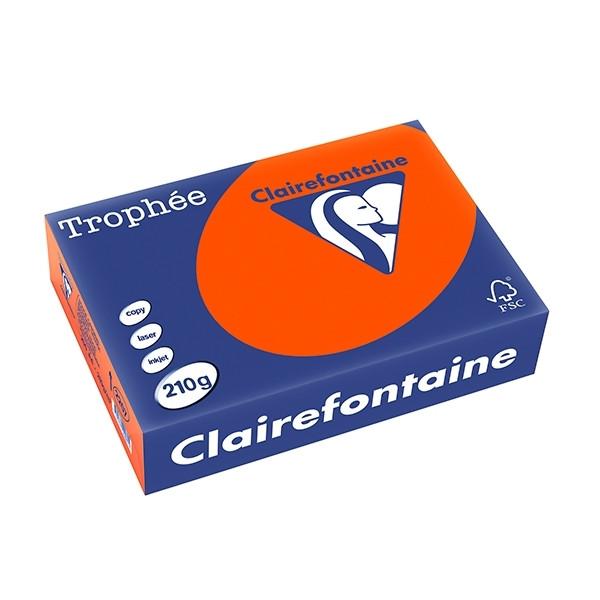 Clairefontaine cardinal red A4 coloured paper, 210gsm (250 sheets) 2207C 250097 - 1