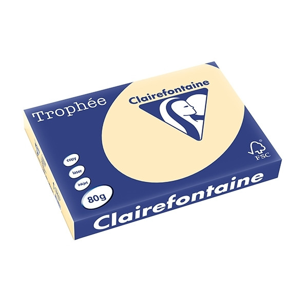 Clairefontaine chamois A3 coloured paper, 80gsm (500 sheets) 1253C 250108 - 1