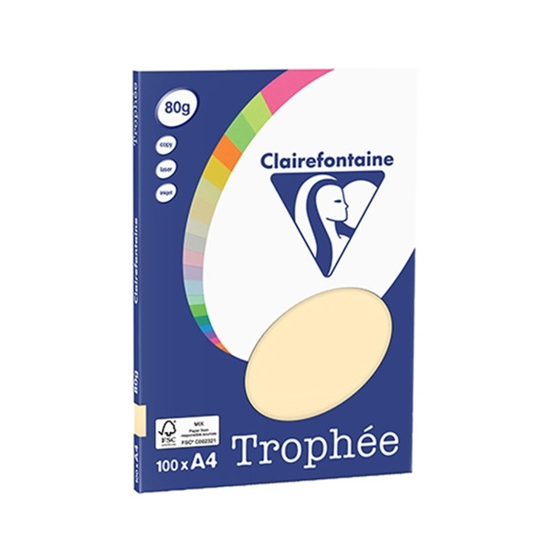 Clairefontaine chamois A4 coloured paper, 80gsm (100 sheets) 4106C 250040 - 1