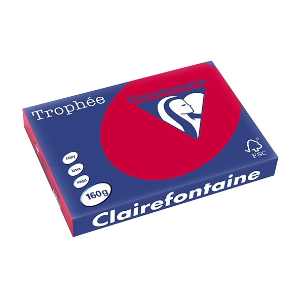 Clairefontaine cherry red A3 coloured paper, 160 gsm (250 sheets) 1044PC 250154 - 1