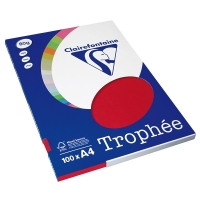 Clairefontaine cherry red A4 coloured paper, 80gsm (100 sheets) 4112C 250007