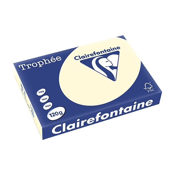 Clairefontaine cream A4 coloured paper, 120 gsm (250 sheets) 1242PC 250071 - 1