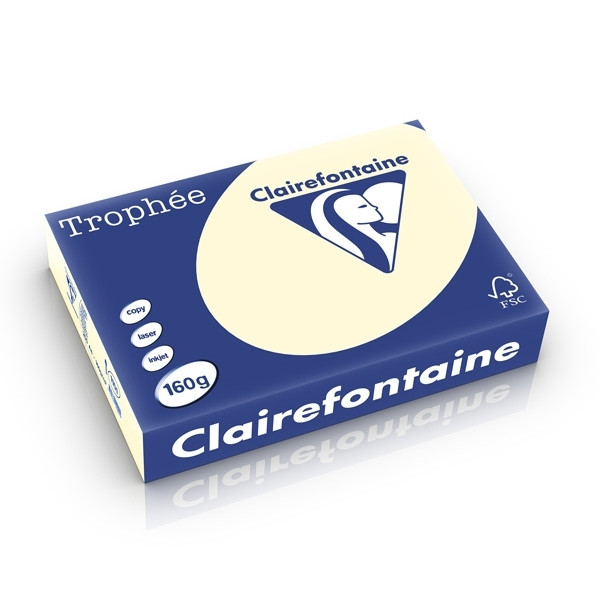 Clairefontaine cream A4 coloured paper, 160gsm (250 sheets) 1101C 250233 - 1