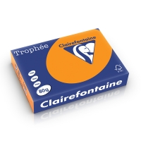 Clairefontaine fluorescent orange A4 coloured paper, 80gsm (500 sheets) 2978PC 250289