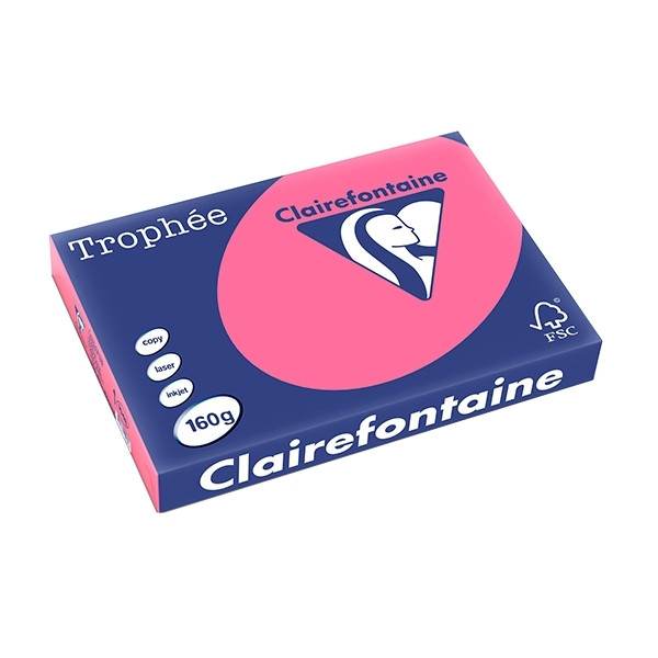 Clairefontaine fuchsia A3 coloured paper, 160 gsm (250 sheets) 1048C 250155 - 1