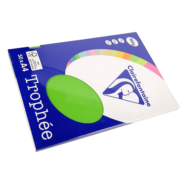 Clairefontaine grass green A4 coloured paper, 160gsm (50 sheets) 4165C 250029 - 1