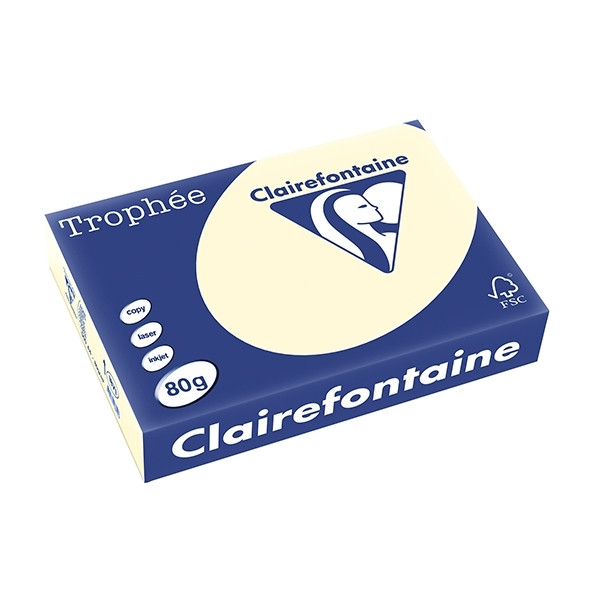 Clairefontaine ivory A4 coloured paper, 80gsm (500 sheets) 1871C 250048 - 1