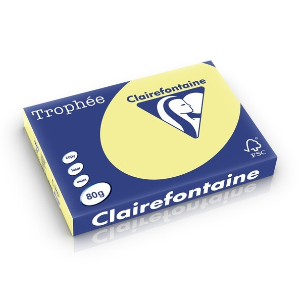 Clairefontaine lemon yellow A3 coloured paper, 80gsm (500 sheets) 1890C 250183 - 1