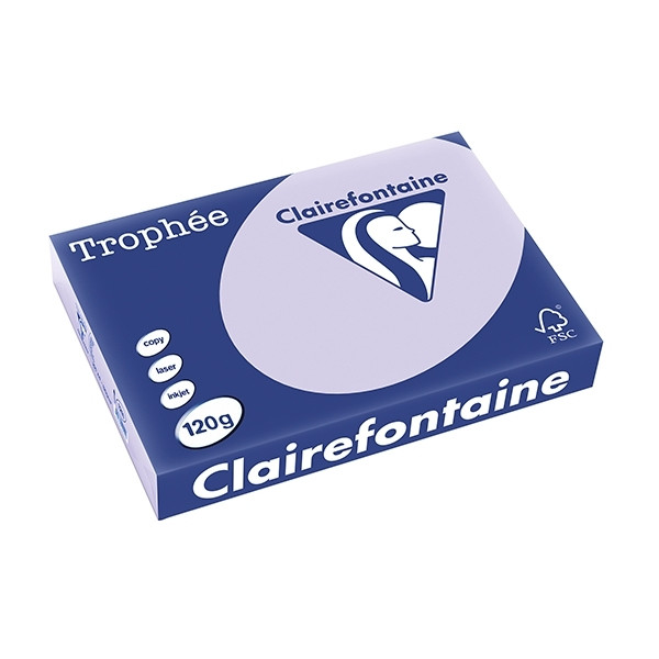 Clairefontaine lilac A4 coloured paper, 120gsm (250 sheets) 1211C 250076 - 1