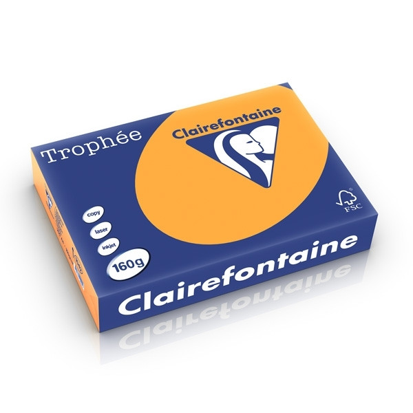 Clairefontaine orange A4 coloured paper, 160 gsm (250 sheets) 1042PC 250236 - 1