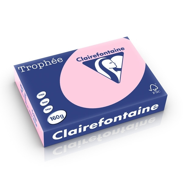 Clairefontaine pink A4 coloured paper, 160gsm (250 sheets) 2634C 250243 - 1