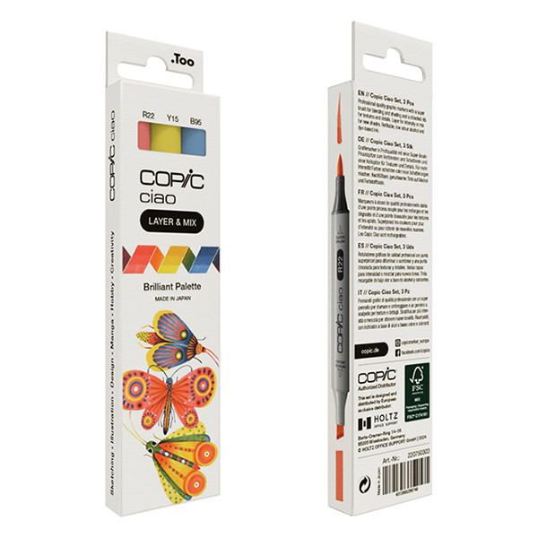 Copic Ciao Layer & Mix Brilliant Palette marker set (3-pack) 220750303 311007 - 4