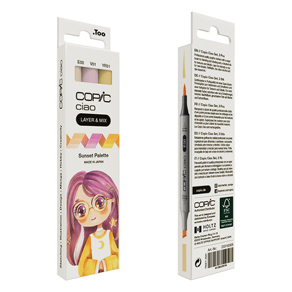 Copic Ciao Layer & Mix Sunset Palette marker set (3-pack) 220750308 311004 - 4