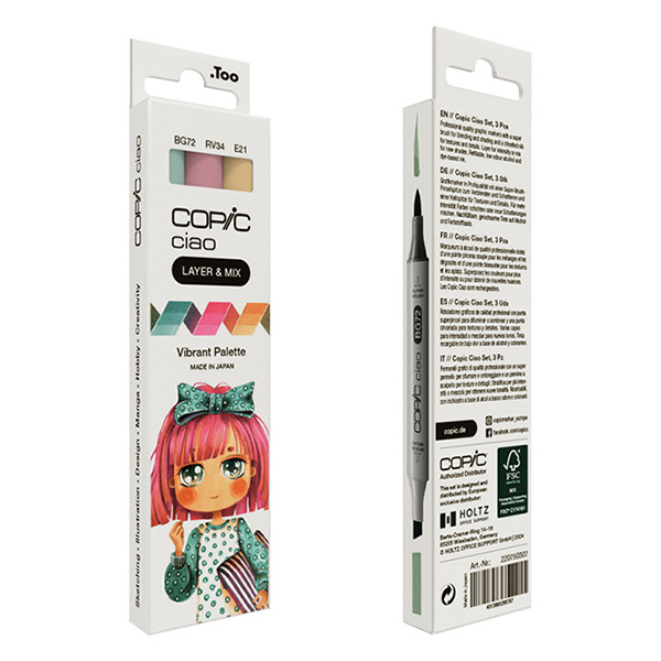 Copic Ciao Layer & Mix Vibrant Palette marker set (3-pack) 220750307 311001 - 4