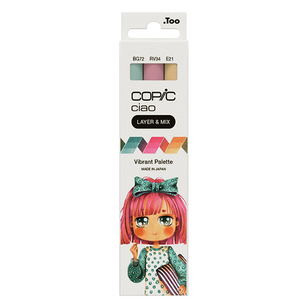 Copic Ciao Layer & Mix Vibrant Palette marker set (3-pack) 220750307 311001 - 1