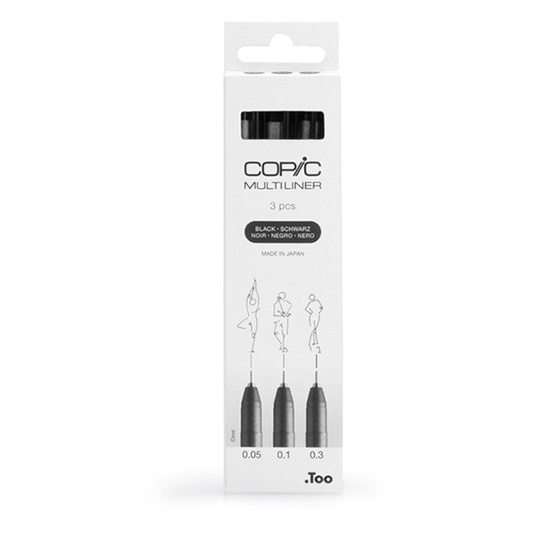 Copic Multiliner black fineliner set, 0.05mm - 0.3mm (3-pack) 22075631 311016 - 1