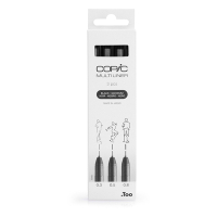 Copic Multiliner black fineliner set, 0.3mm - 0.8mm (3-pack) 22075630 311017