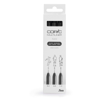 Copic Multiliner black fineliner set, 0.5mm - 1mm (3-pack) 22075632 311018