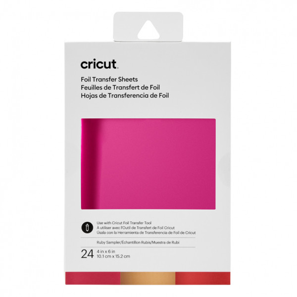 Cricut ruby transfer foil, 15cm x 10cm (24-pack) 904298 257005 - 1