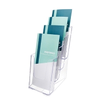 Deflecto brochure holder 1/3 A4 with 4 compartments DE77701 400503