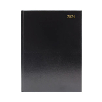 Desk Diary 2 Days Per Page A5 Black, 2024 KFA52BK24 KFA52BK24 299192