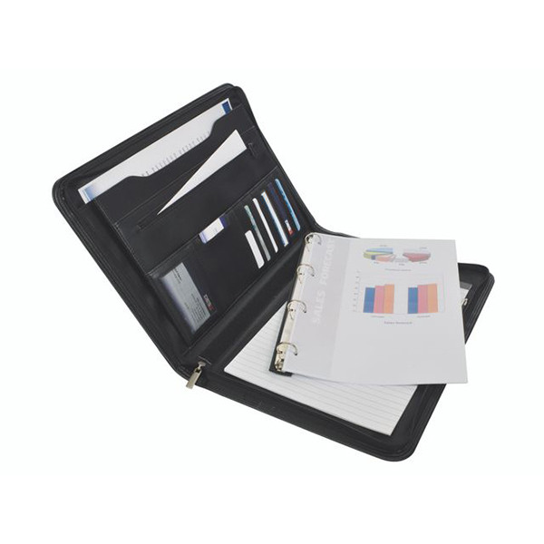 Desq black A4 writing folder with 4-rings 3681 400784 - 1