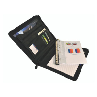 Desq black A4 writing folder with zipper and handle 3683 400786