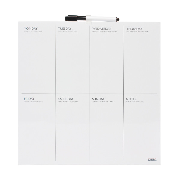 Desq frameless weekly planning board, 35cm x 35cm 4209 400742 - 1