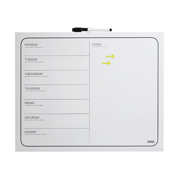 Desq frameless weekly planning board, 40cm x 50cm 4218 400744 - 1