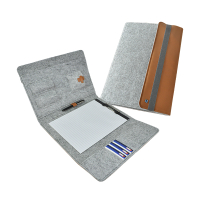 Desq grey/brown A4 felt writing folder 3700 400792