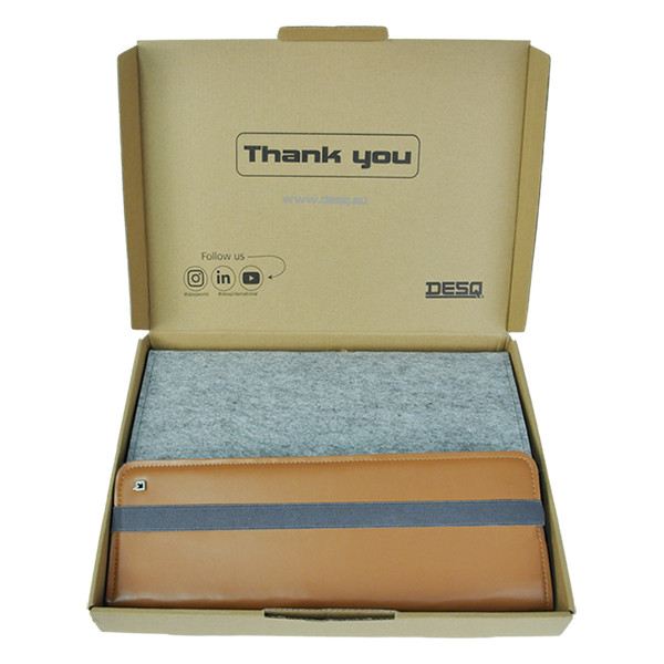 Desq grey/brown A4 felt writing folder 3700 400792 - 3