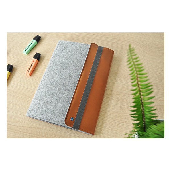 Desq grey/brown A4 felt writing folder 3700 400792 - 4