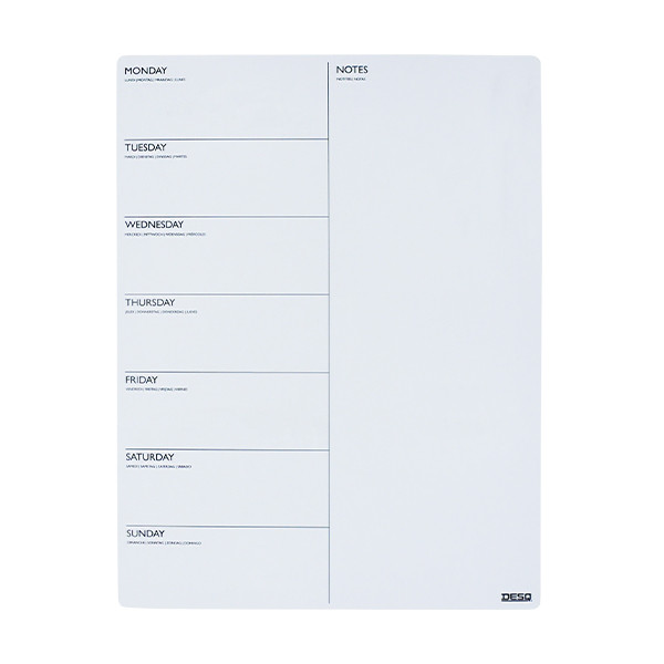 Desq magnetic weekly planner, 40cm x 30cm 4225 400746 - 1