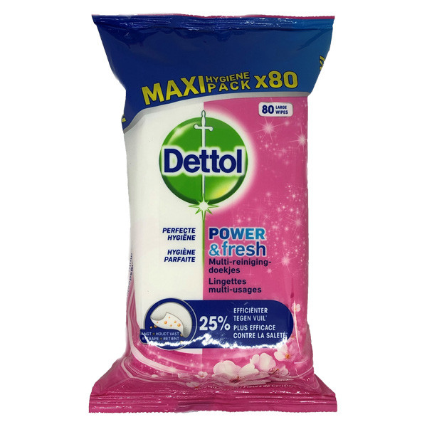 Dettol Cherry Blossom hygienic wipes (80 wipes)  SDE00076 - 1