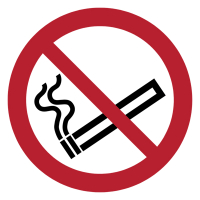 Djois 'No Smoking' warning sign, 200mm 7540005 234861