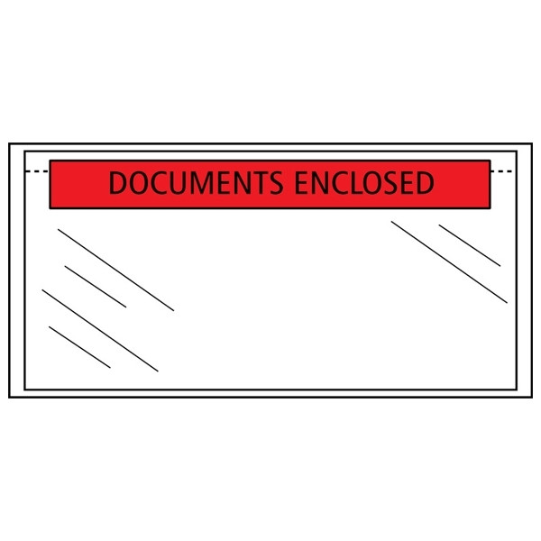 Documents Enclosed plastic wallet, A5, 225mm x 165mm (1000-pack) 310502 209200 - 1