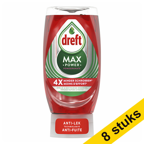 Dreft Max Power Pomegranate washing up liquid, 8 x 370ml  SDR05185 - 1