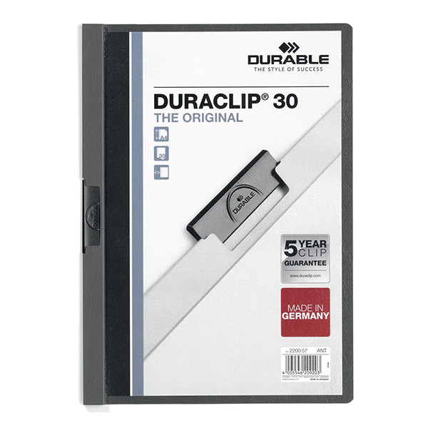 Durable Duraclip anthracite A4 clip folder (30-pages) 220057 310142 - 1