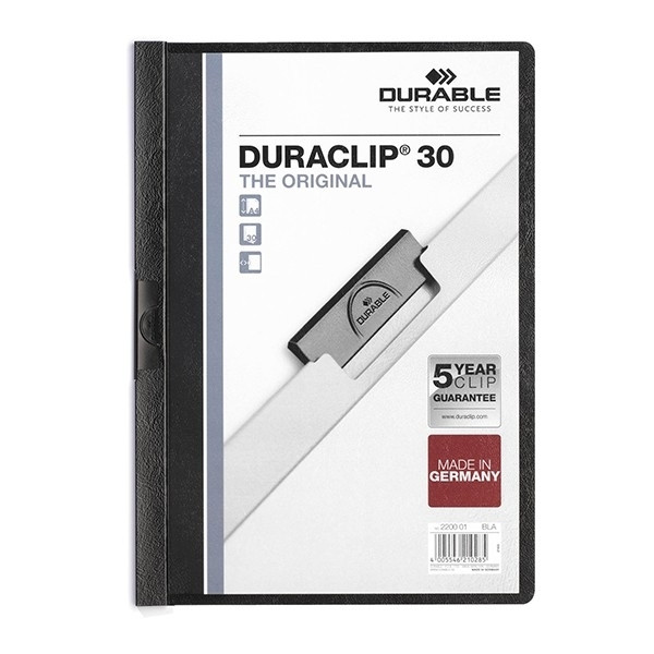 Durable Duraclip black A4 clip folder (30-pages) 220001 310040 - 1