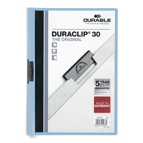 Durable Duraclip blue A4 clip folder (30-pages) 220006 310137 - 1