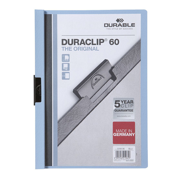 Durable Duraclip blue A4 clip folder (60-pages) 220906 310143 - 1