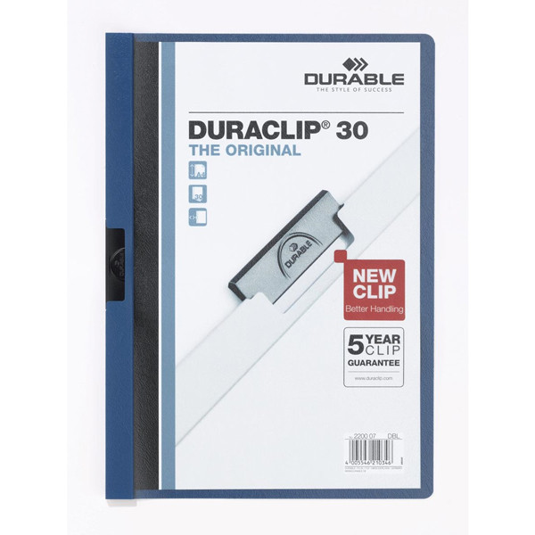 Durable Duraclip dark blue A4 clip folder (30-pages) 220007 310127 - 1