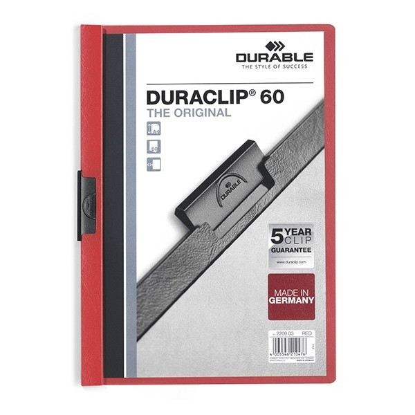 Durable Duraclip red A4 clip folder (60-pages) 220903 310047 - 1