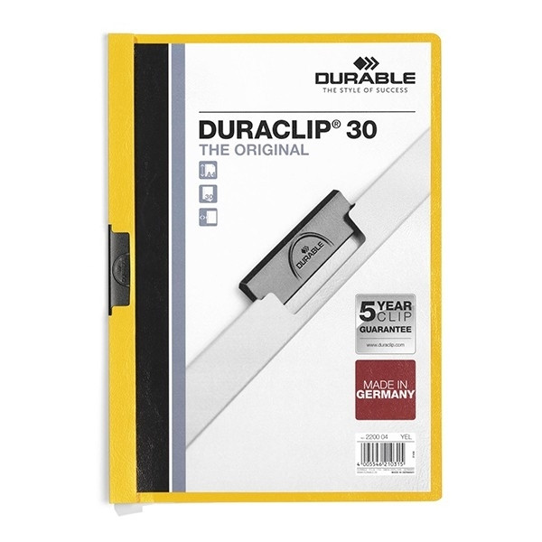 Durable Duraclip yellow A4 clip folder (30-pages) 220004 310043 - 1