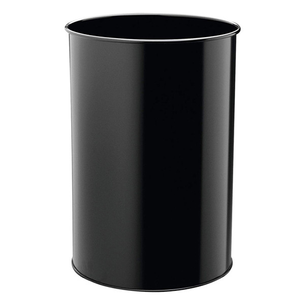 Durable black metal waste bin, 30 litres 330301 310276 - 1