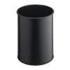 Durable black metal wastepaper bin