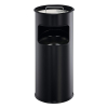 Durable black waste bin with ashtray, 17 litres 333001 310287 - 1