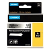 Dymo 18487 IND Rhino black on metallic permanent polyester tape, 19mm (original Dymo)