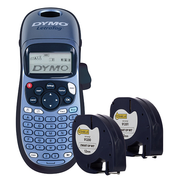 Dymo LetraTAG LT-100H label maker + 2 tapes  833409 - 1